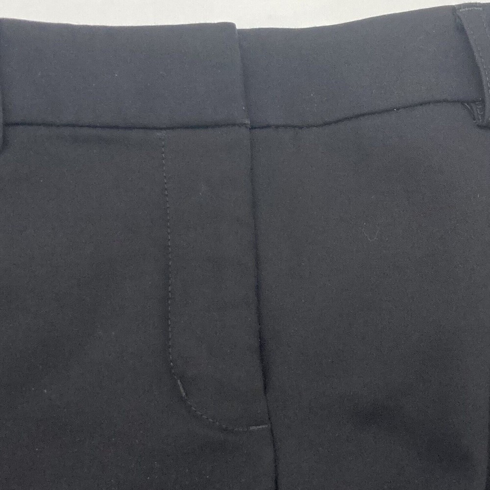Express Dress Pants Womens 4R Stretch Columnist Ankle Ruffle Mid Rise Black - Picture 4 of 12
